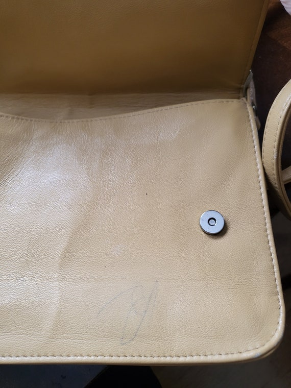 Vintage tan brown fringed bag leather shoulder fr… - image 10