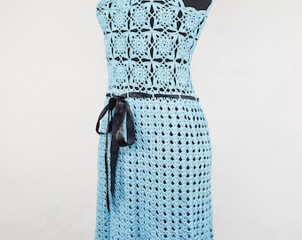 ワンピース turquoiseblueco Crochet Dress Ecommerce_Crop-