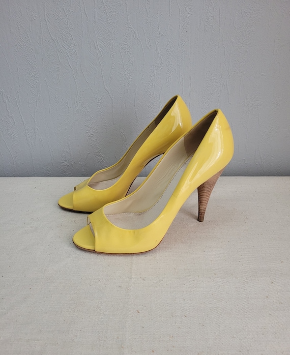 Leather Designer Platform Heels | Lemon Yellow | Roblox Item - Rolimon's