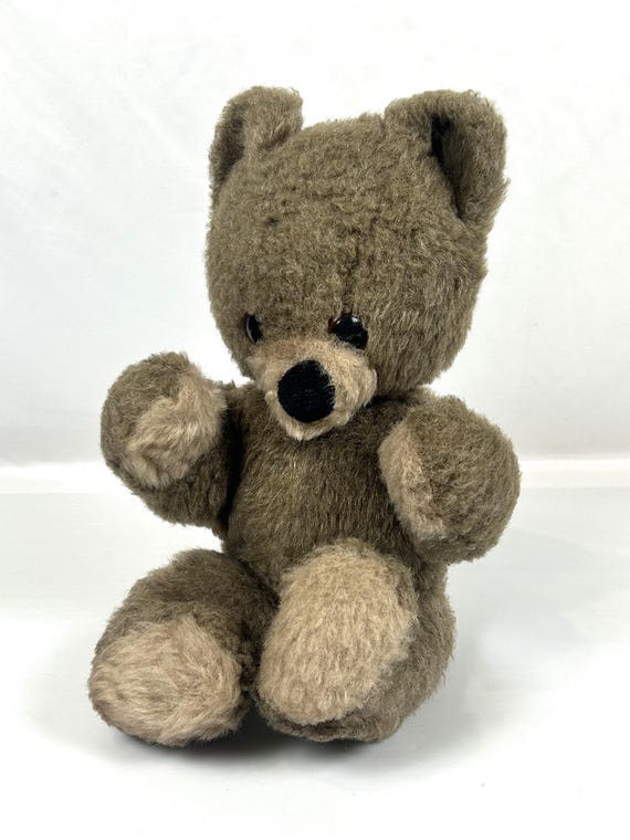 Vintage Brown Teddy Bear Plush Toy, From USSR Era (19.5