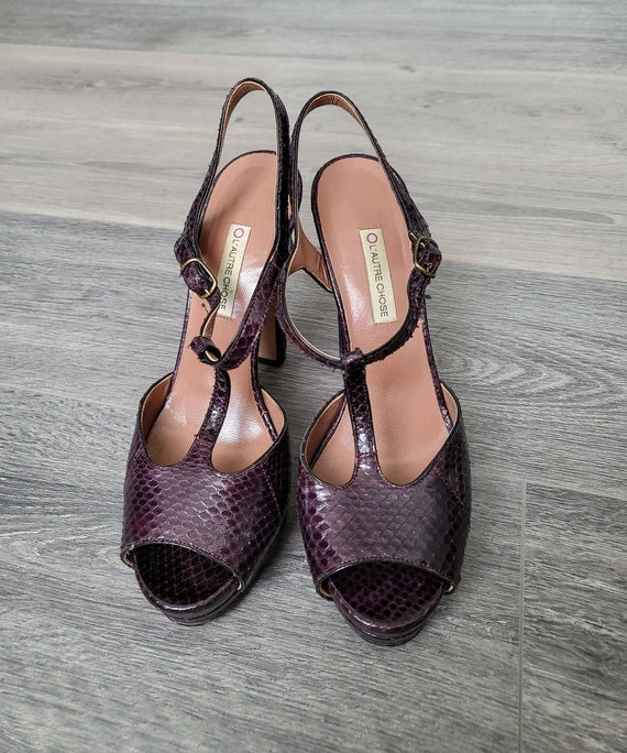 Eggplant colored pumps deals