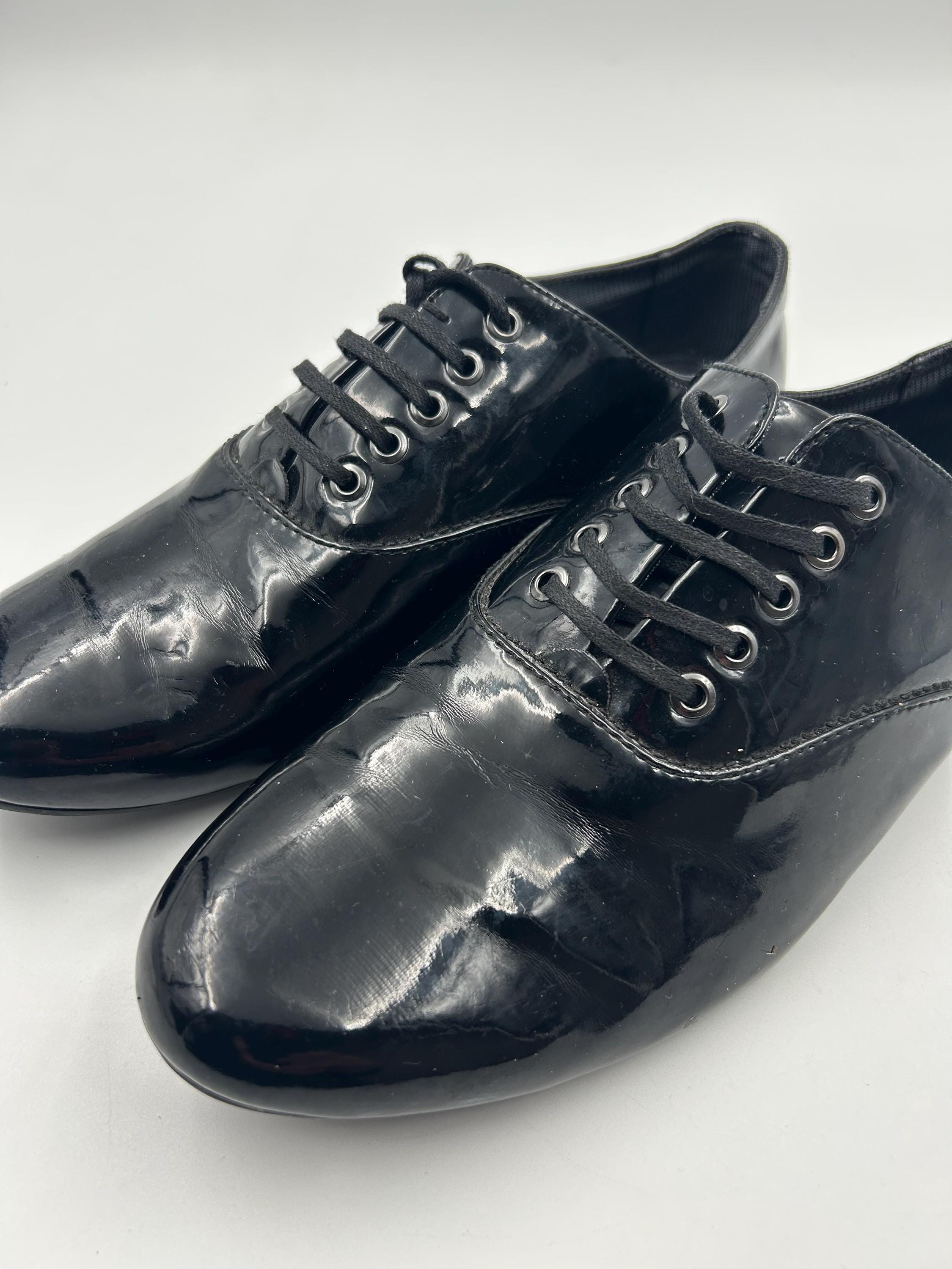 Glossy Patent Leather Zara Shoes Black Sz 9 (42) Zara Black Patent Leather Oxford Shoes - Men main image 4