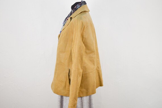 Women's Beige Long Suede Jacket L/XL main image 1