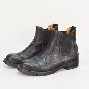 Vintage leren chelseaboots in zwart voor dames | Maat EU38 US7-schoenen van Kavat