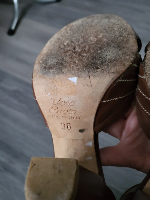 Cognac chunky heels sales