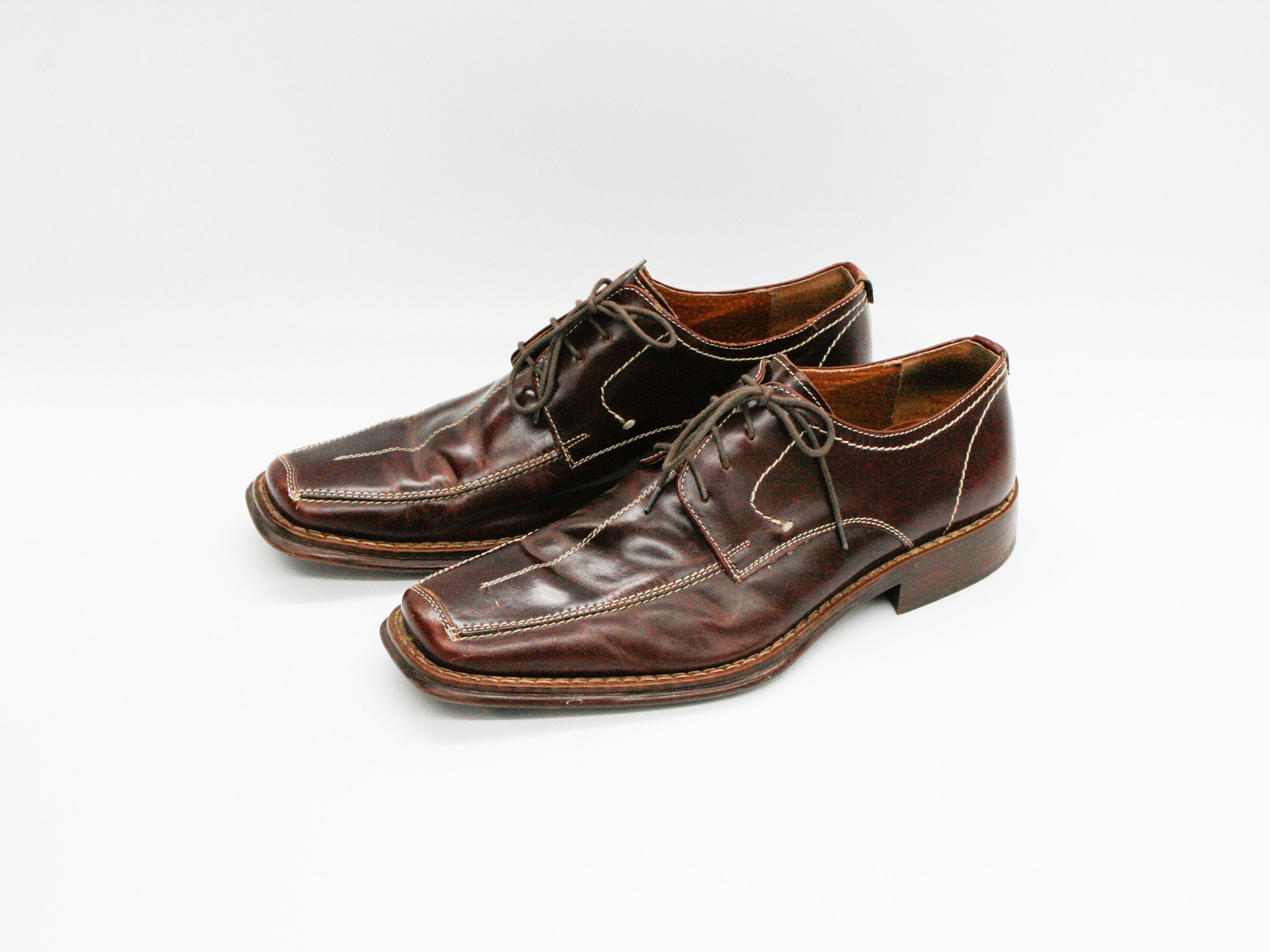 Men Vintage Square Toe Shoe - Etsy