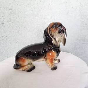 Vintage Dachshund Ceramic Figurine: Mid-Century German Decor