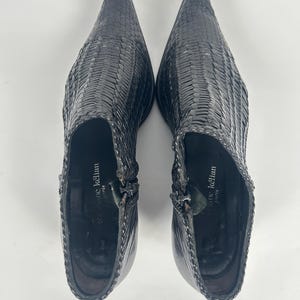 Vintage Woven Black Leather Huarache Loafers - Stephane Kelian Paris - Size 6.5 UK image 4