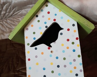 ヴィンテージ風の木製装飾鳥小屋／室内用鳥の装飾ボックス／手作りの