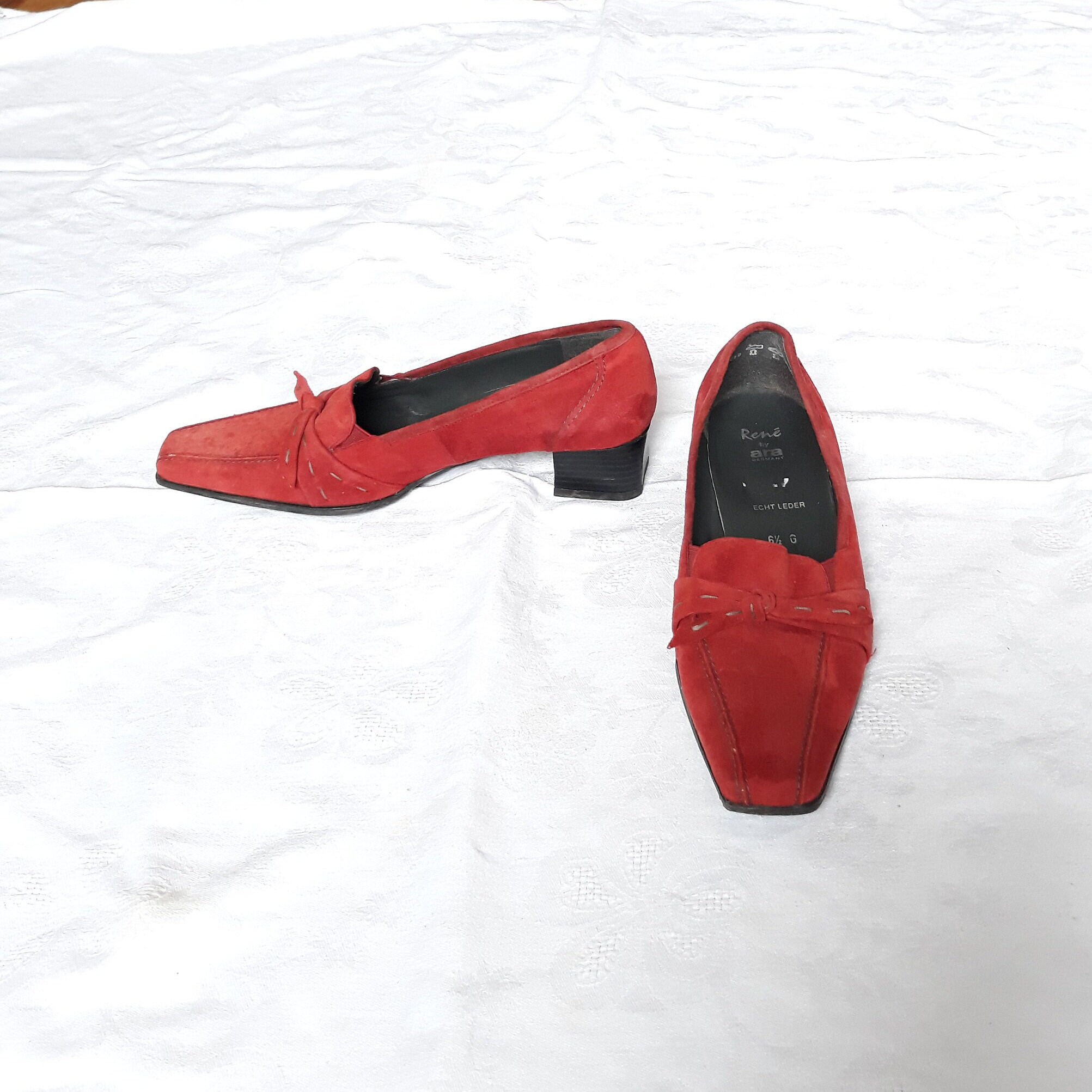 Company campus Infant Red Suede Shoes - Etsy