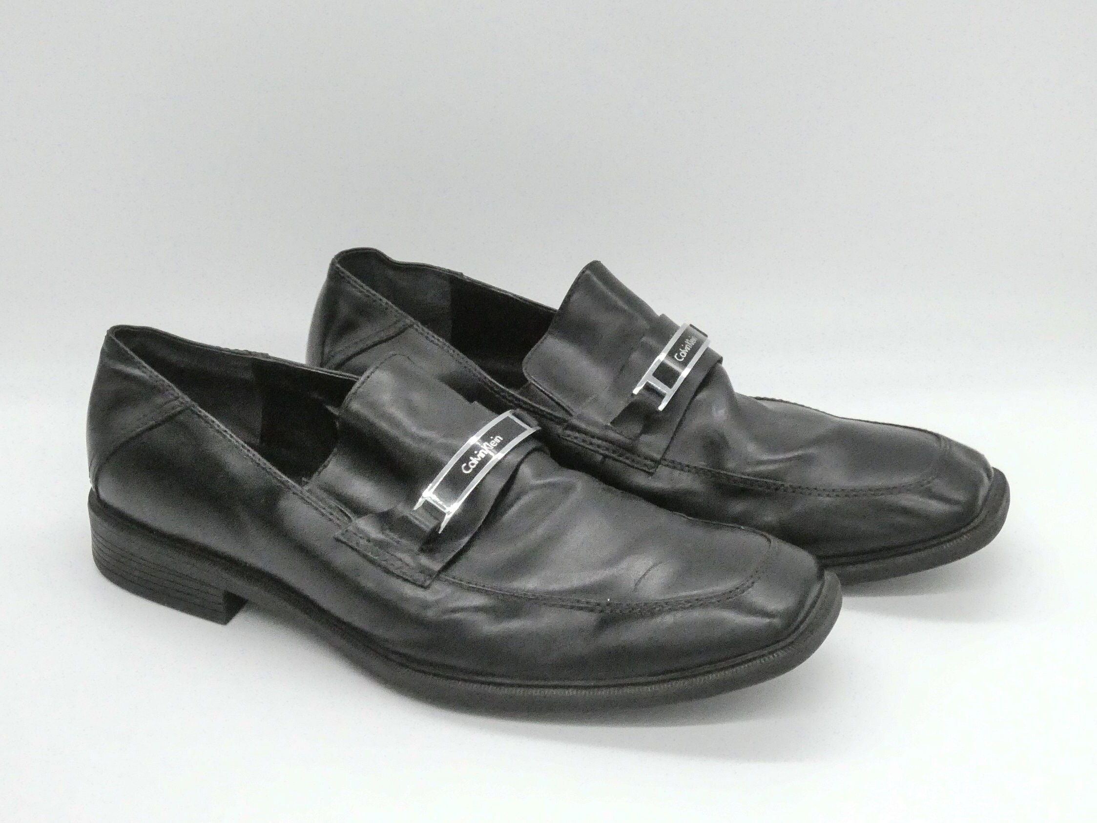 Vintage Calvin Klein Black Leather Loafers - Square Toe Dress Shoes US 11 - Etsy Vintage Calvin Klein Black Leather Loafers - Square Toe Dress Shoes US 11 - Etsy