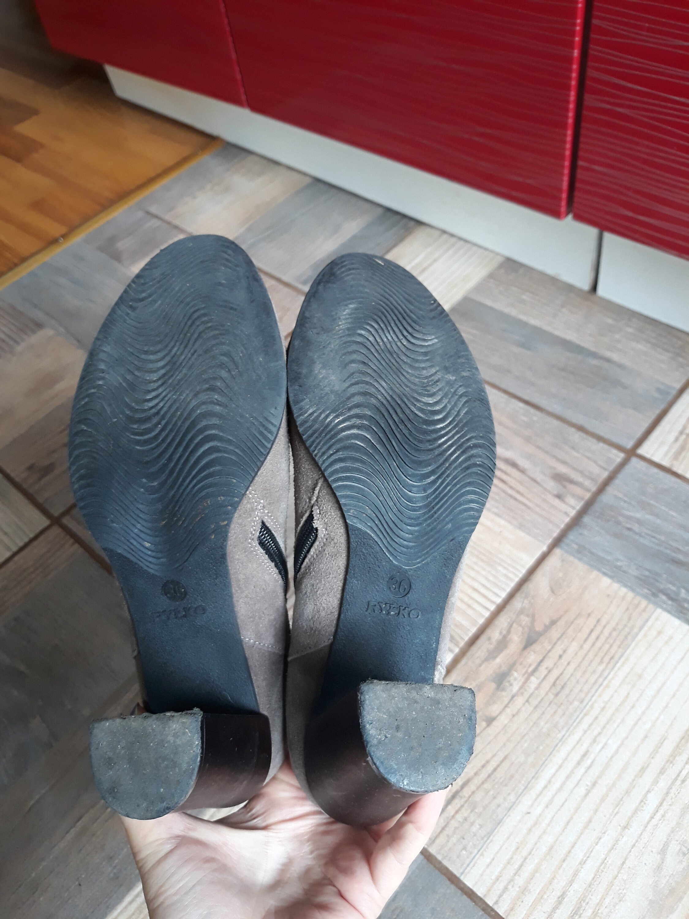 Vintage grijs suède leren enkellaarsjes vrouwen blokhak met - Etsy Nederland