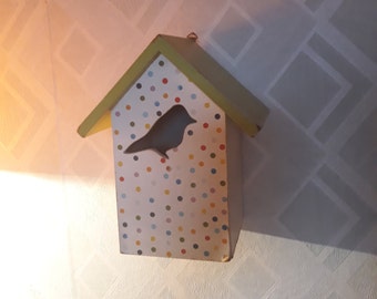 ヴィンテージ風の木製装飾鳥小屋／室内用鳥の装飾ボックス／手作りの
