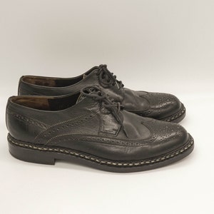 Vintage Lloyd zwarte leren brogueschoenen met vleugeltip, maat 47EU/12VK