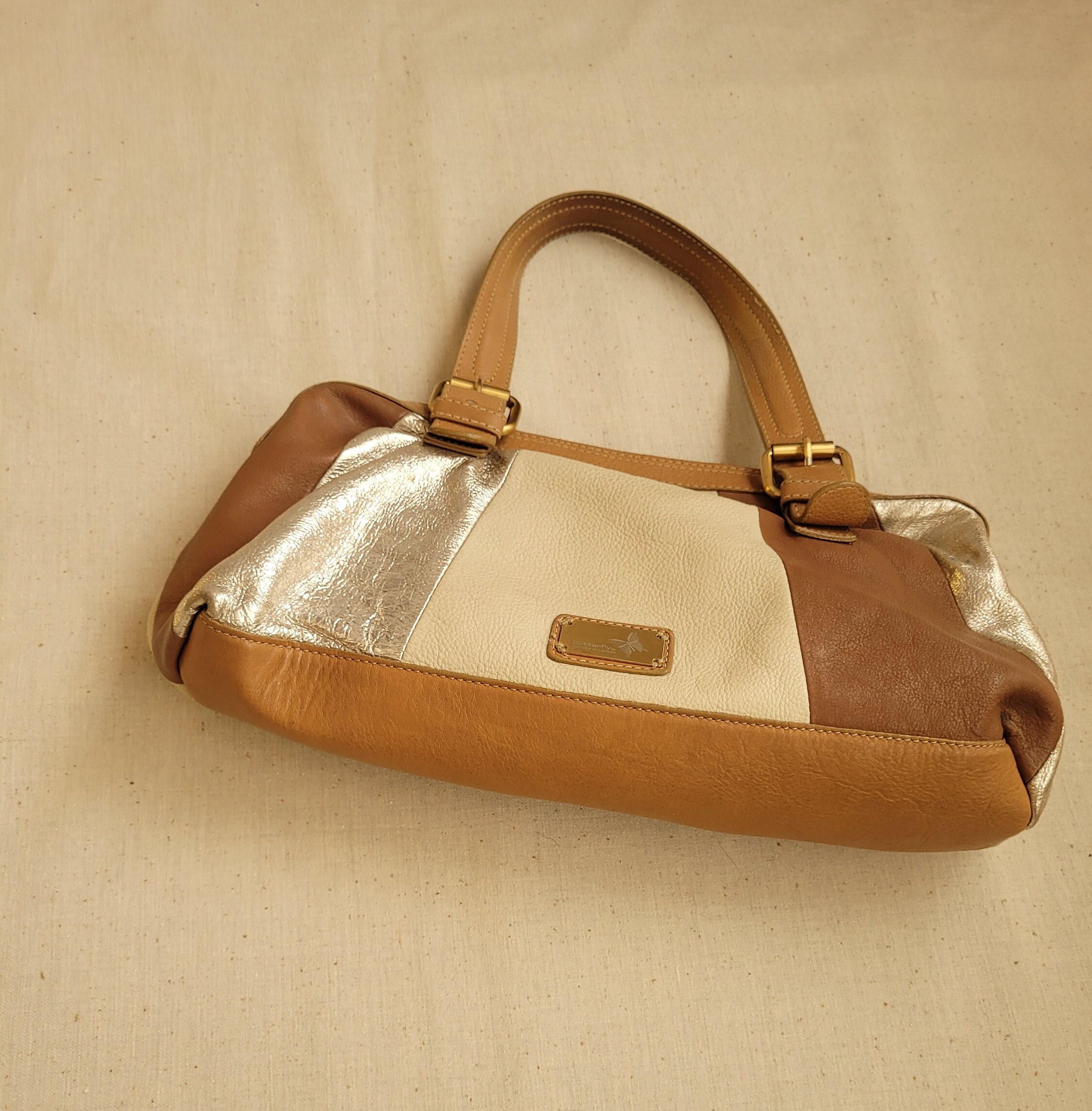 Vintage Leather Shoulder Bag: 90s Y2K Twin Handle Purse - Etsy