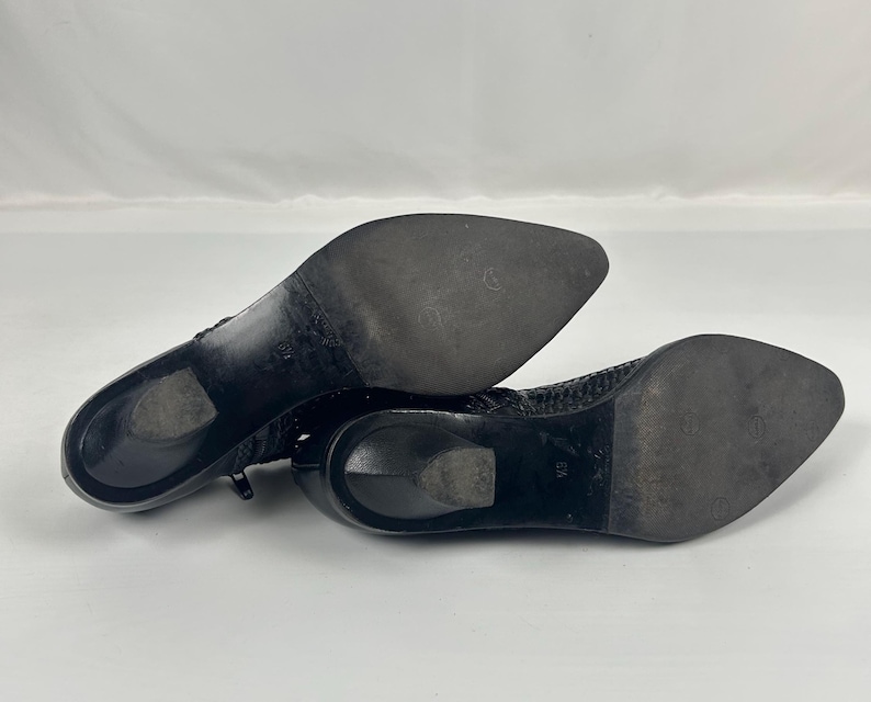 Vintage Woven Black Leather Huarache Loafers - Stephane Kelian Paris - Size 6.5 UK image 9
