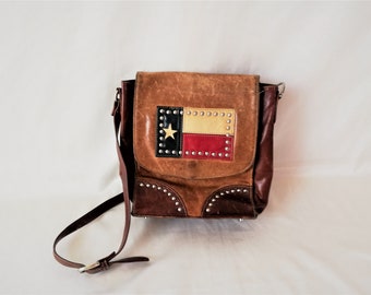 brown leather women shoulder bag messenger flap bag american footed western purse