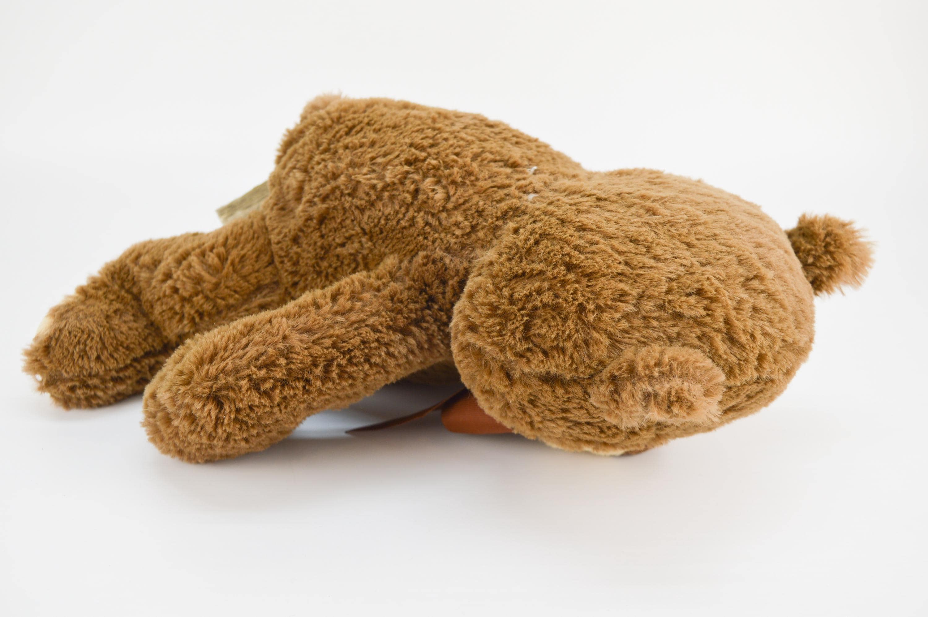 Vintage Brown Teddy Bear Plush Toy With Ribbon (13.7