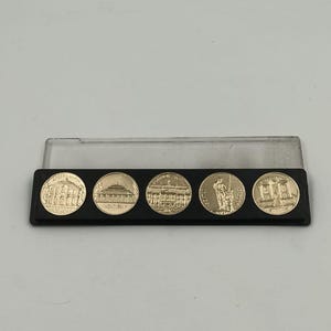Juego de monedas antiguas, medallas conmemorativas retro, 5 piezas, recuerdo de Peterhof, Leningrado, era de la URSS