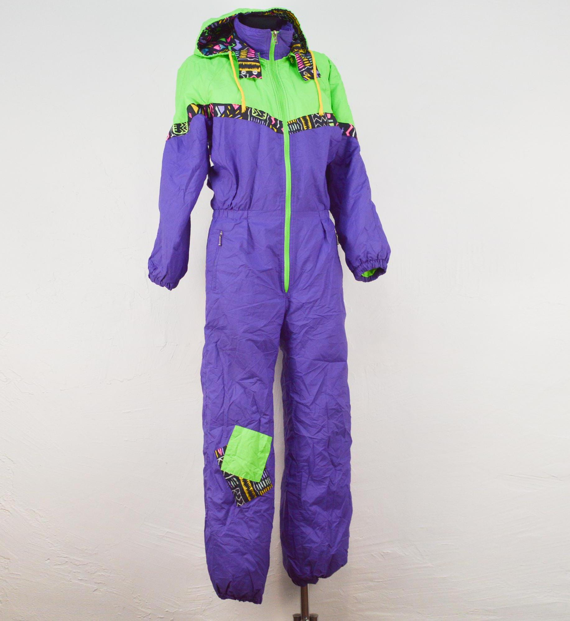 Funky Combinaison Ski AnnÃ©e 80 Ski Suit Neon New Zealand