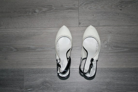platform black and white shoes