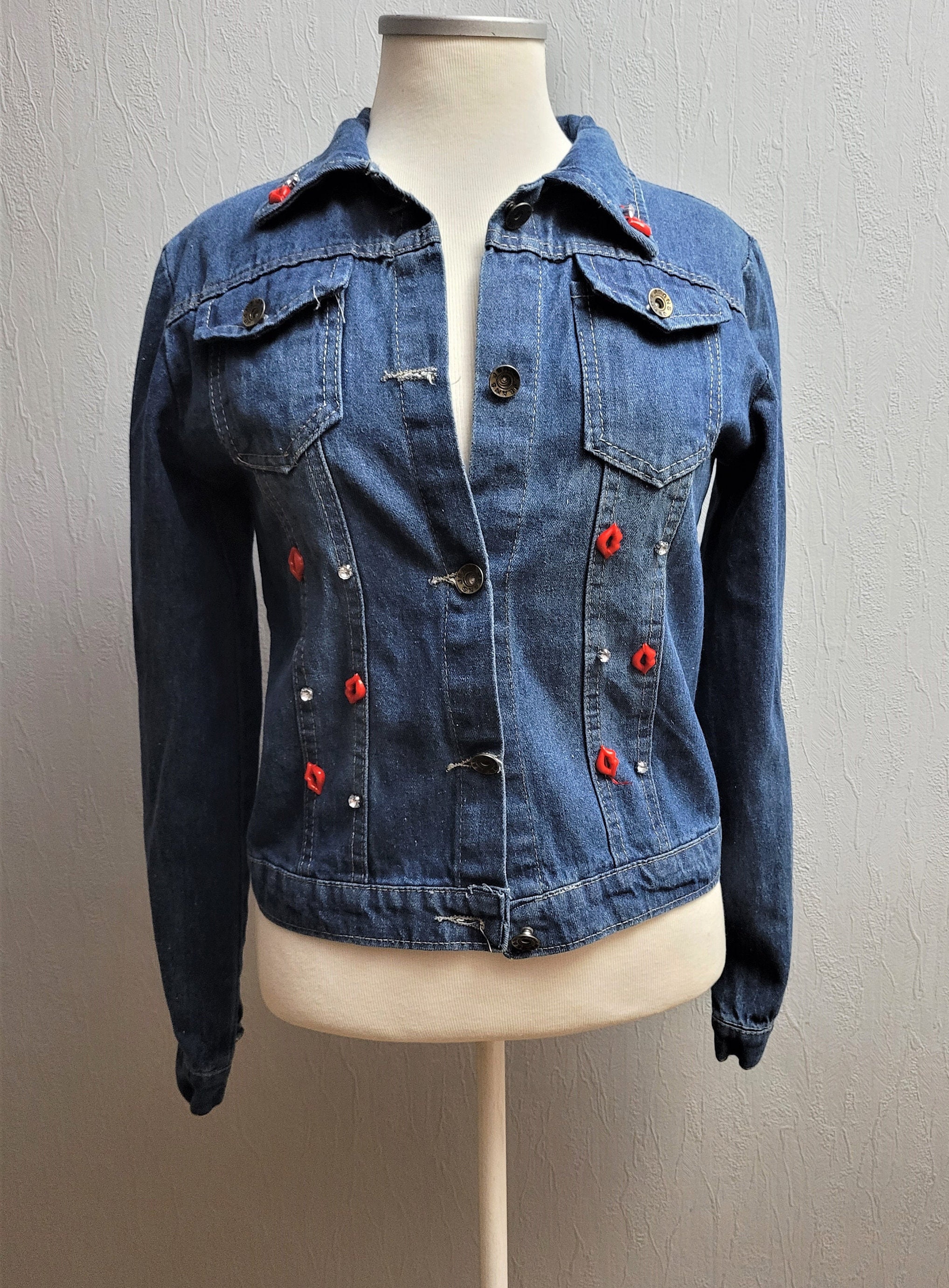 Hot Kiss Jean Jacket Etsy UK