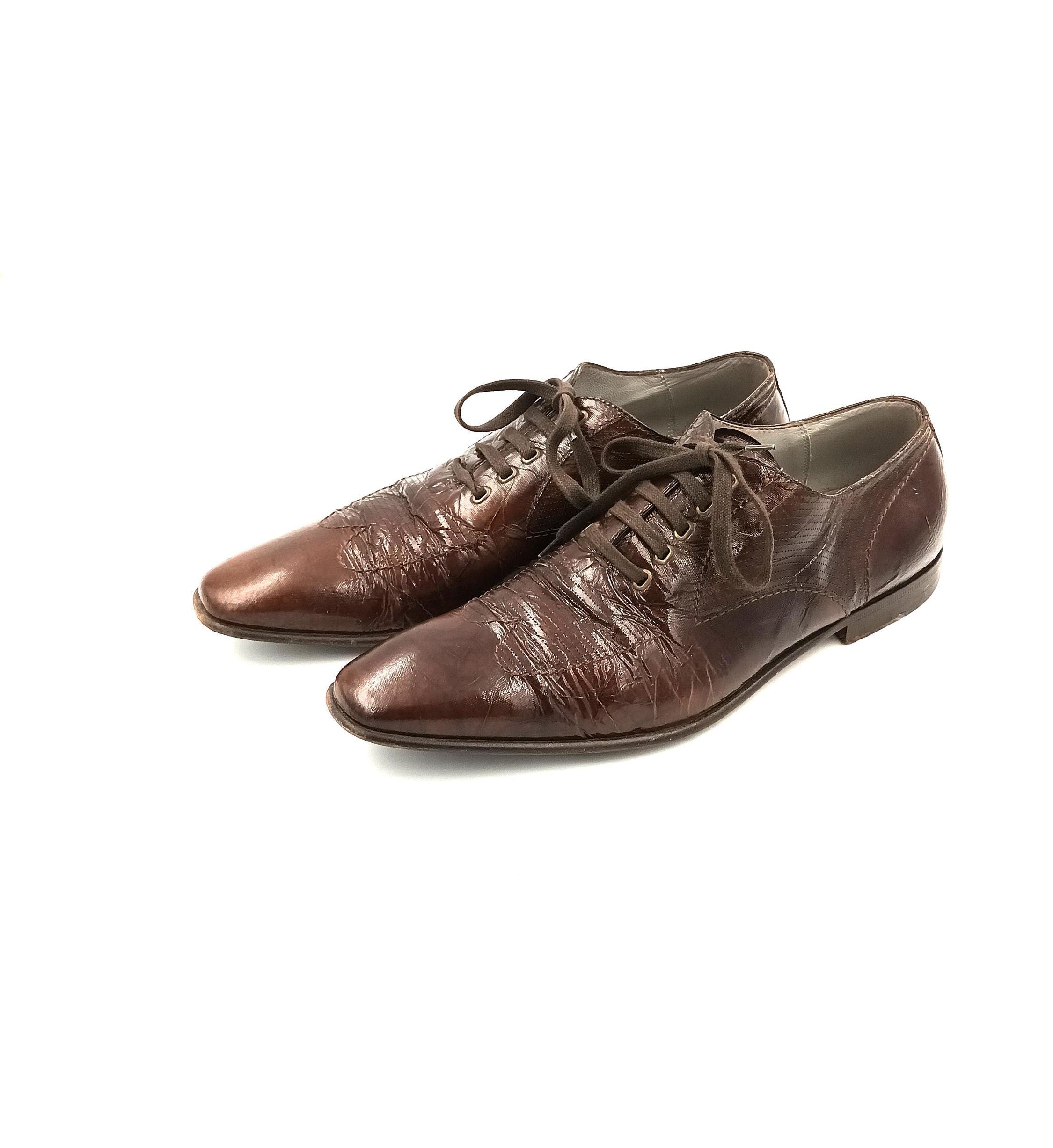 Vintage Cesare Paciotti Wingtip Oxfords: Chestnut Brown Leather