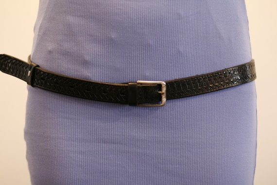 35mm Braided Belt With Leather Details For Men In Green - Foto 8
