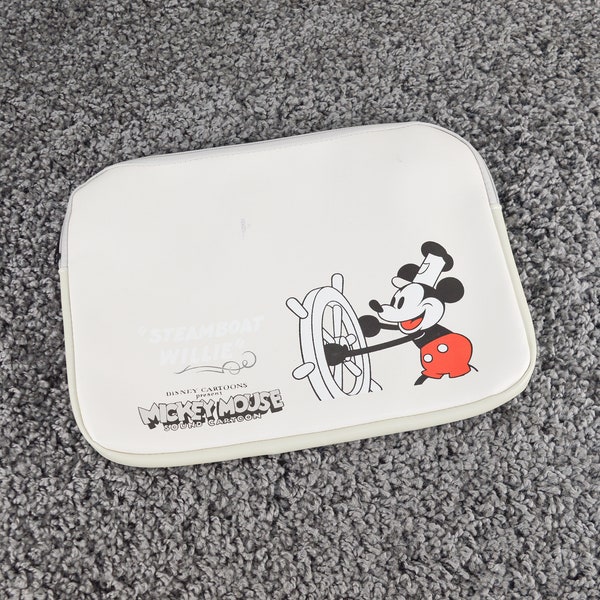 Tablet Case with Steamboat Willie | Mickey Mouse Zipped Computer Laptop Sleeve Bag | Disney