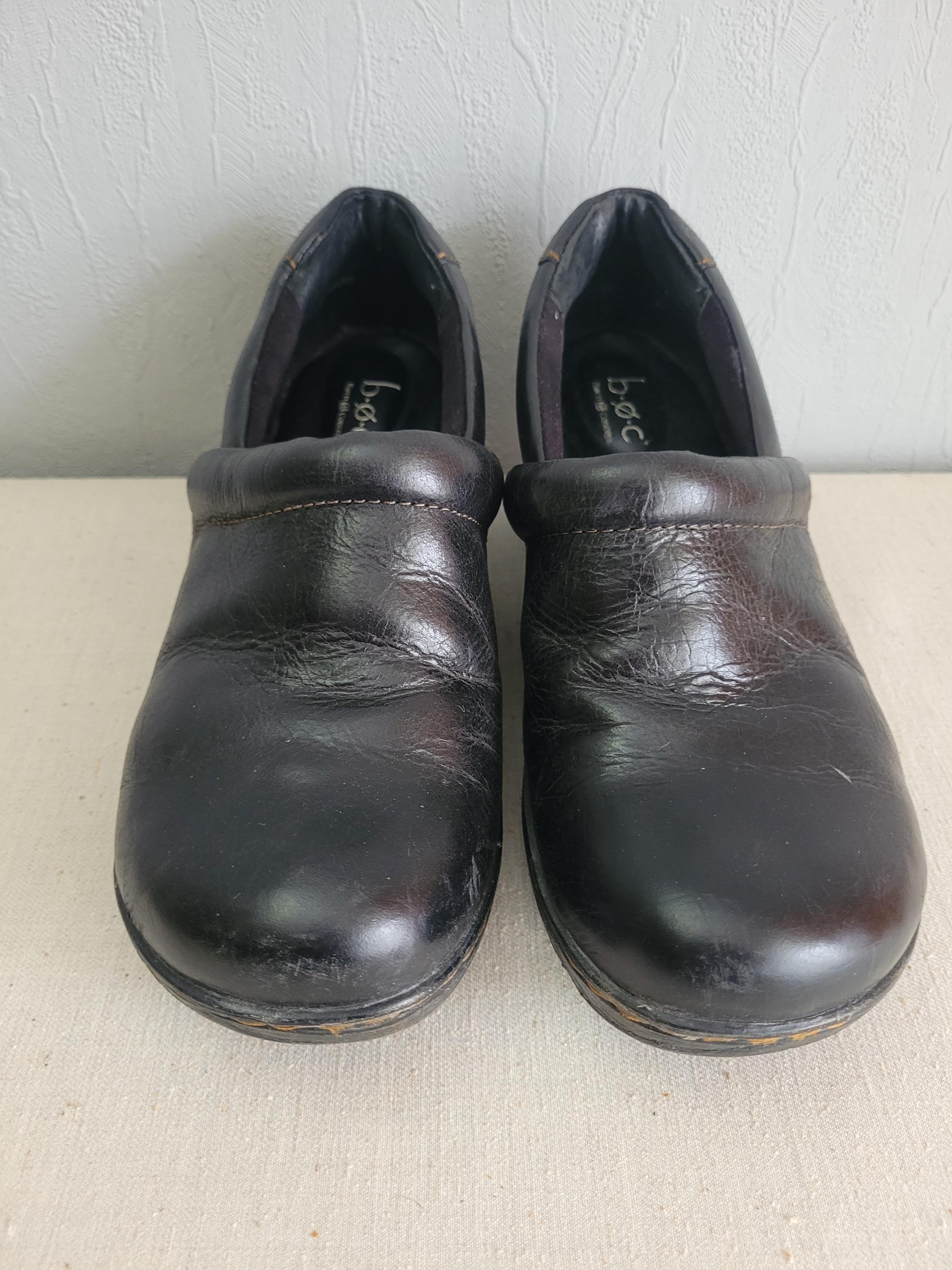 Born Black Leather Wedge Loafers Born Women main image 4