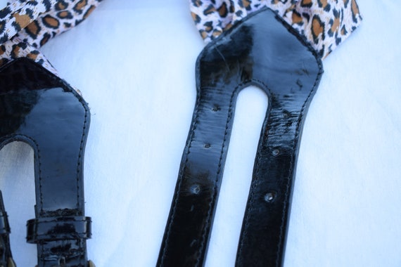 Vintage 80s Leopard Print Belt: Safari Style Doub… - image 9