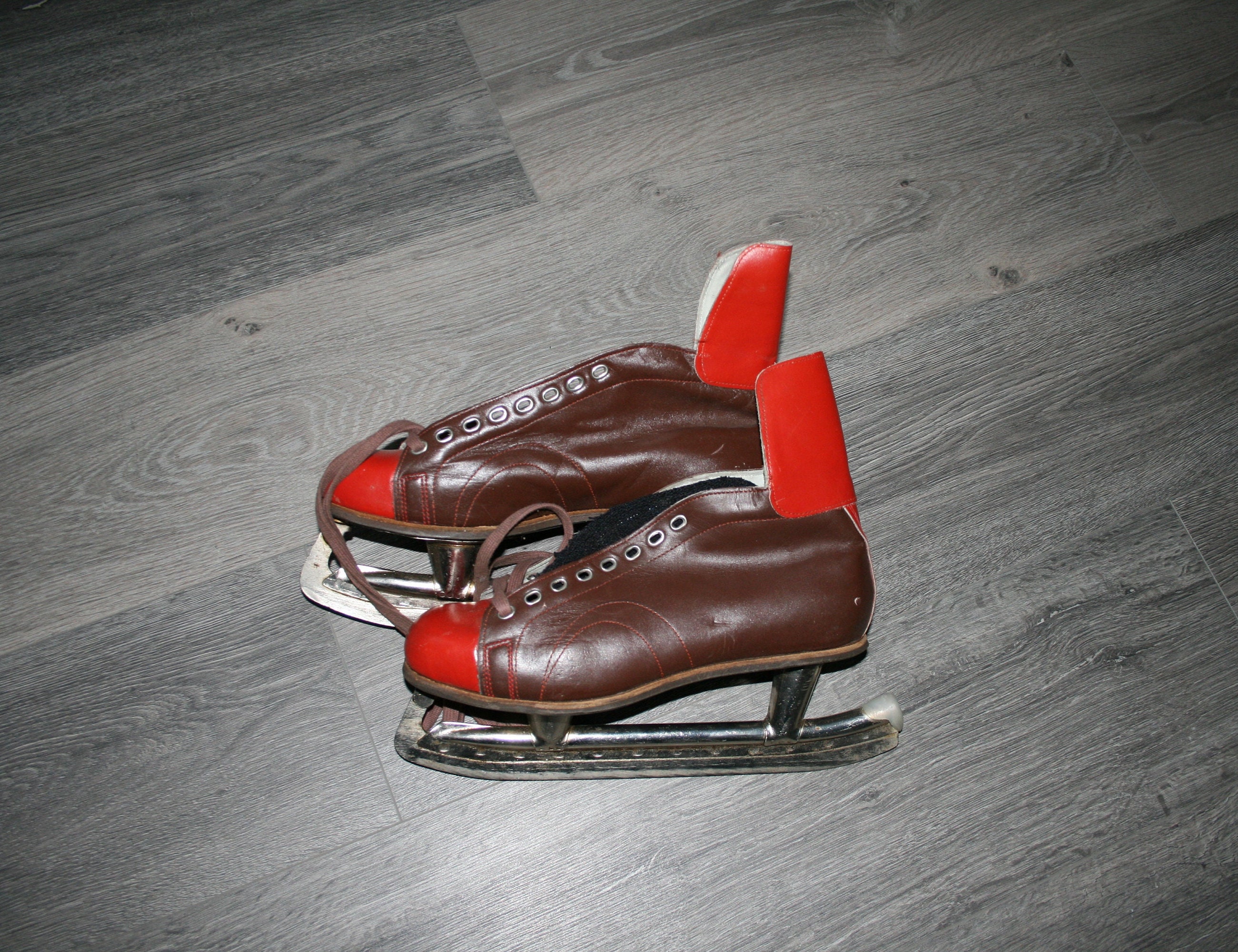 Vtg Ice Hockey Skates NHL Rules Committee Official Canada Leather BiltRite Steel il_fullxfull.6940498270_fnnl.jpg main image 4