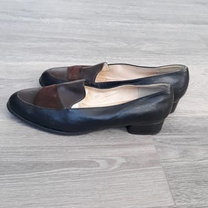 Vintage Leather Loafers: Sköna Marie Dark Brown Shoes (UK Size 8 / EU 42)