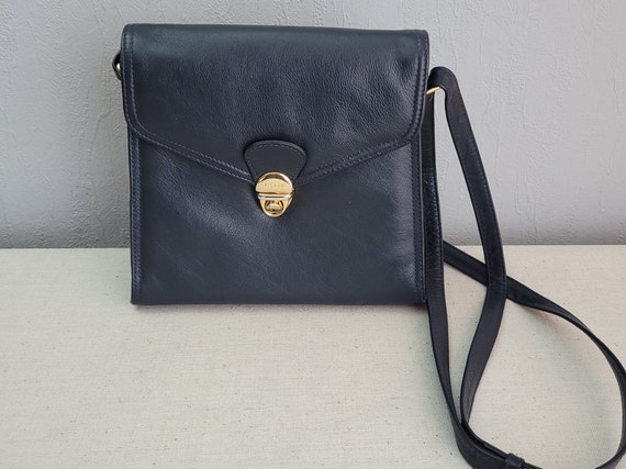 Leather Crossbody Shoulder Flap Bag in Obsidian Navy Tuck Lock Clasp Women Purse Picard Made in Germany Etsy Ireland