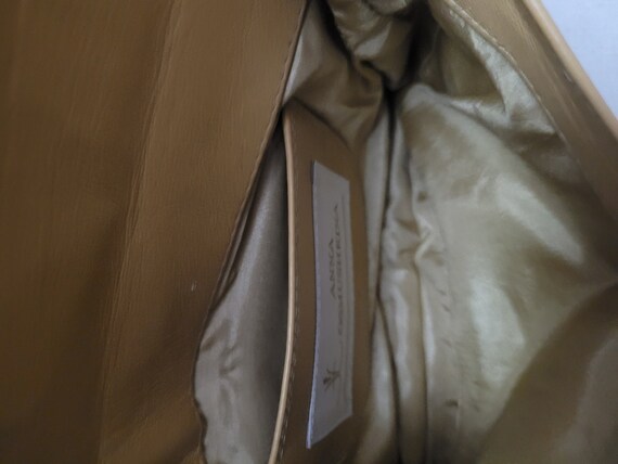Vintage tan brown fringed bag leather shoulder fr… - image 6