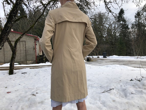 Vintage beige trench coat Women Retro Buttoned co… - image 2