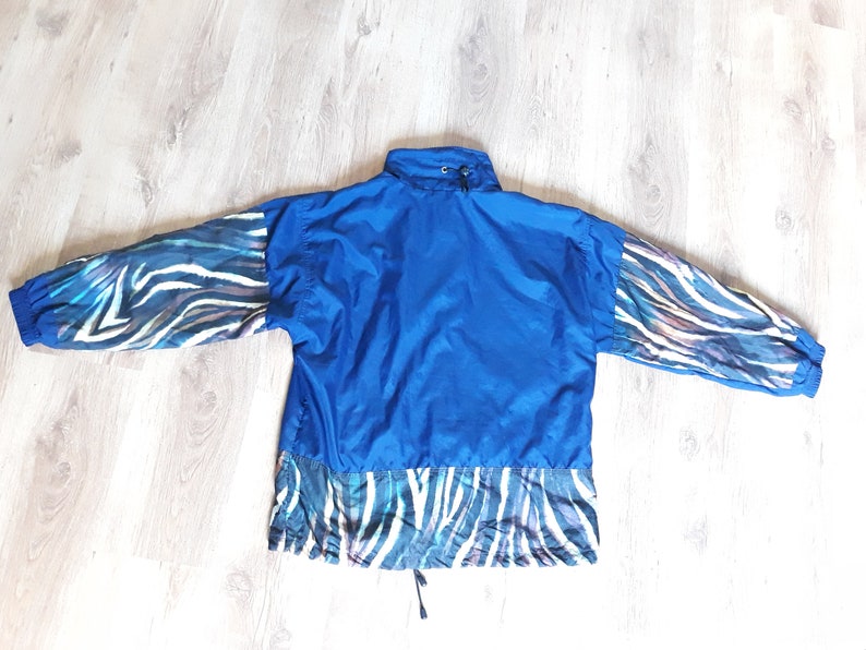 Vintage Herren Trainingsanzug Sports wear Unisex Jacke Colorblock half Zip up S Größe Windbreaker 80er Bild 4