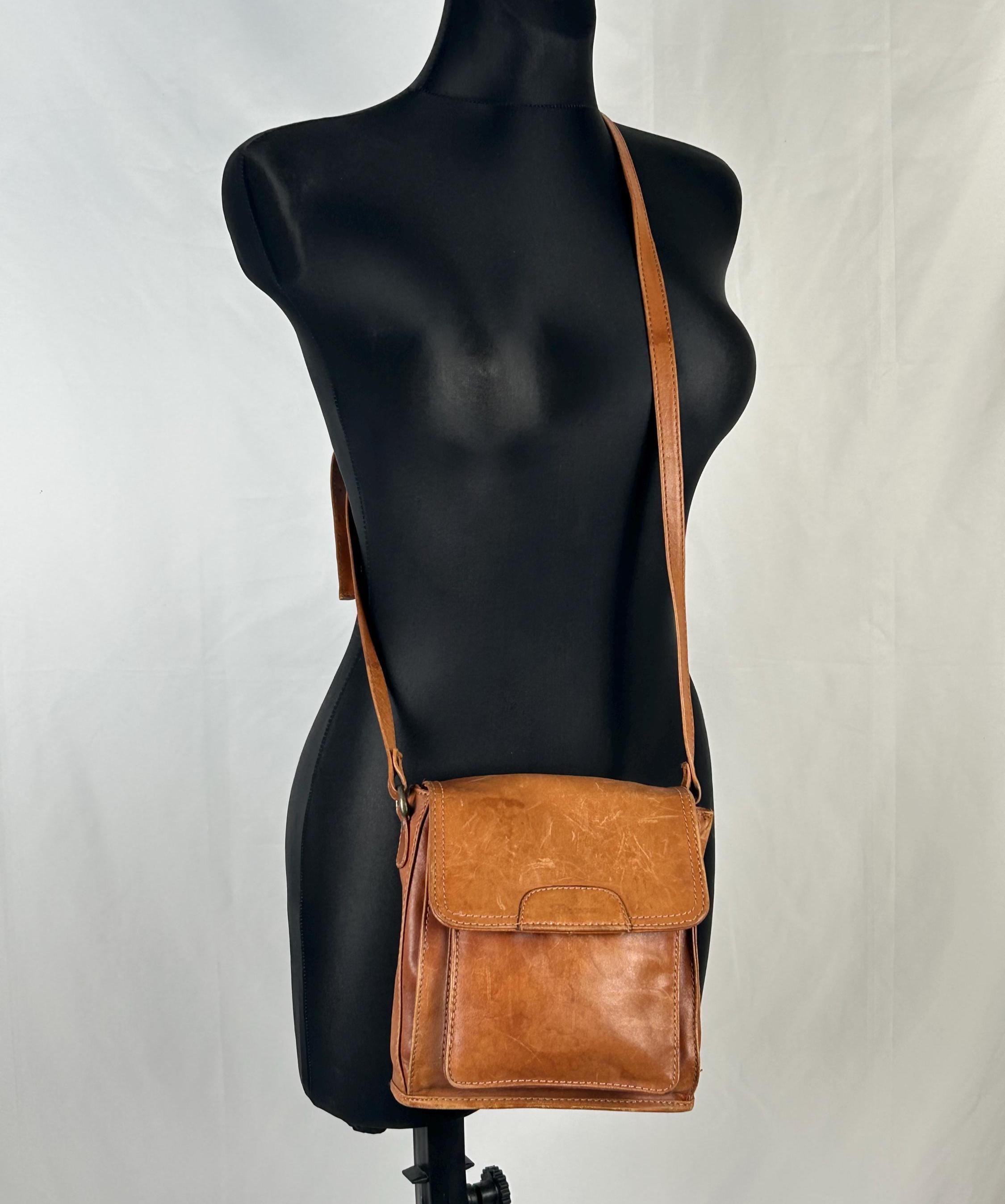 バッグ OLD 90s LEATHER SHOULDER SATCHEL BAG Vintage 90s Black
