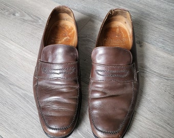 Mocasines vintage de piel marrón - Aristokrat Suecia - Talla 44 (Reino Unido)