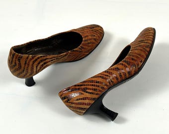 Décolleté vintage in pelle marrone Foxy, scarpe da donna Gabor, taglie 5UK 38EU 7US