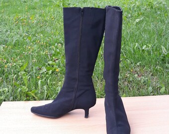 Kitten Heel Boots - Etsy New Zealand