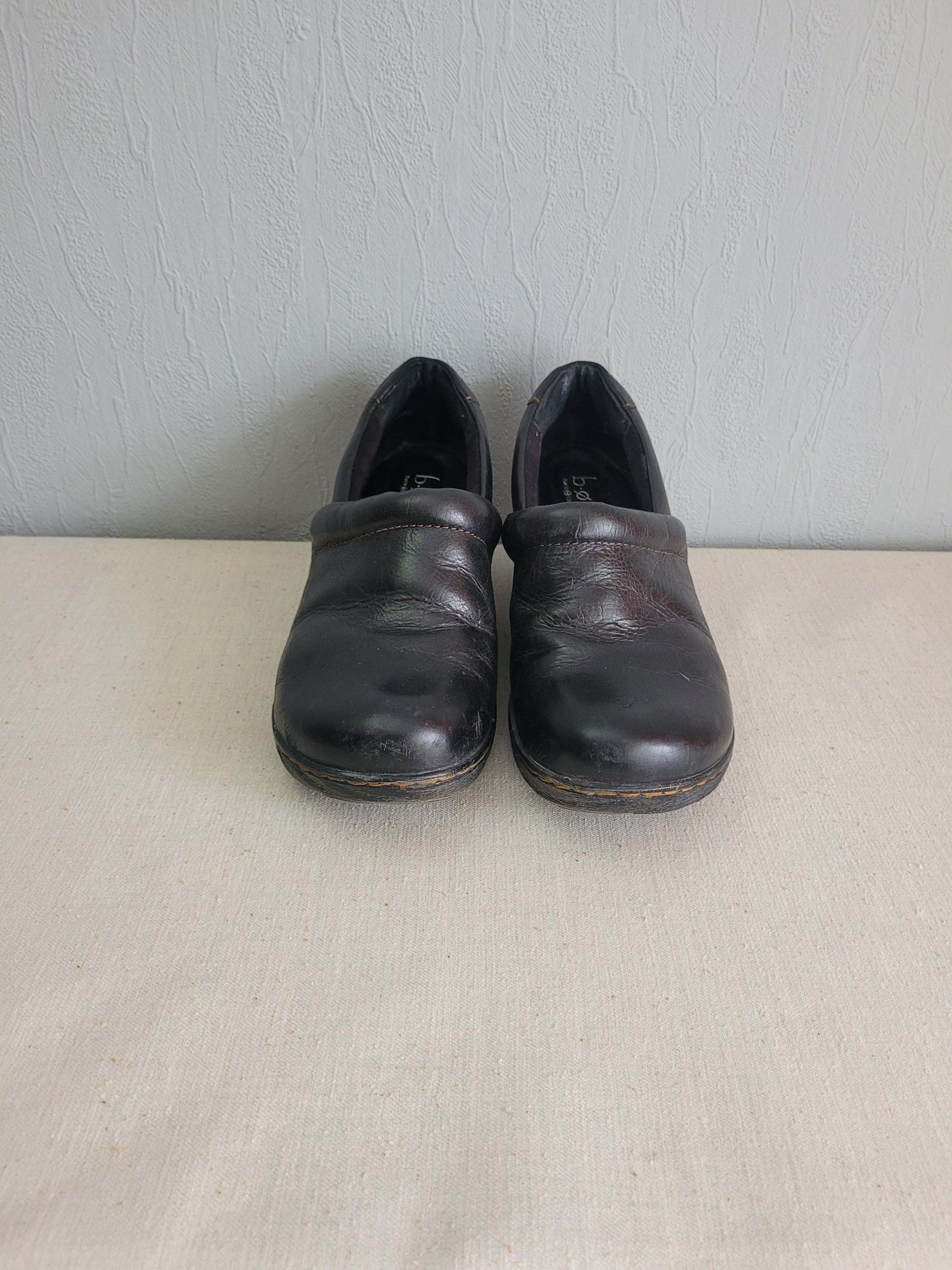 Born Black Leather Wedge Loafers Born Women main image 3