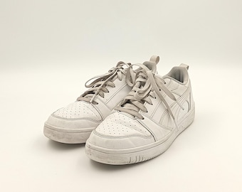 Leather Unisex Sneakers White off color / Size EU 41 shoes / sportswear flat women footwear