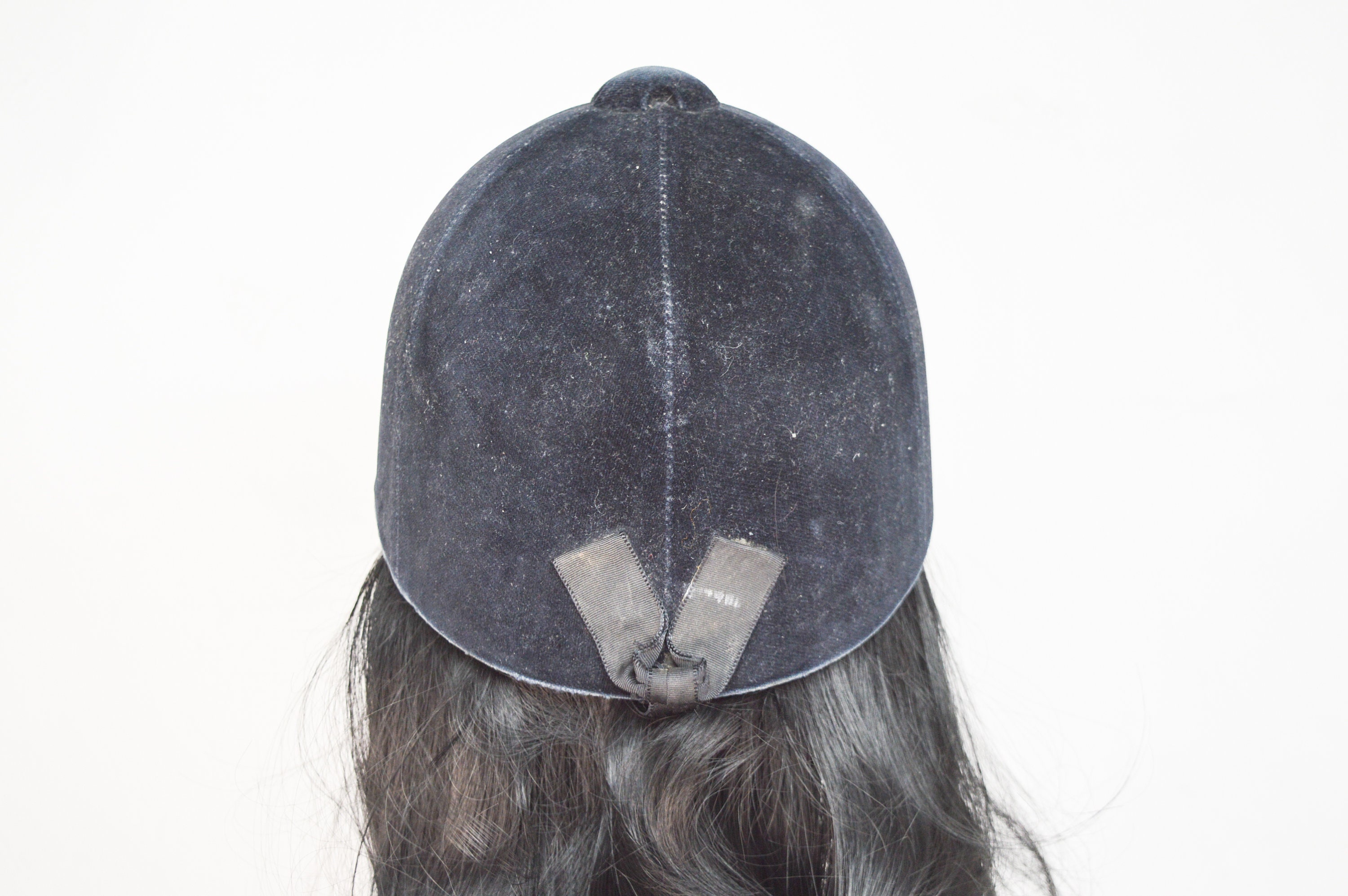 Vintage Velvet Dressuurcap Equestrian English Riding Helmet Hat Cap Black‎ Vintage Equestrian Riding Hat - Etsy main image 2
