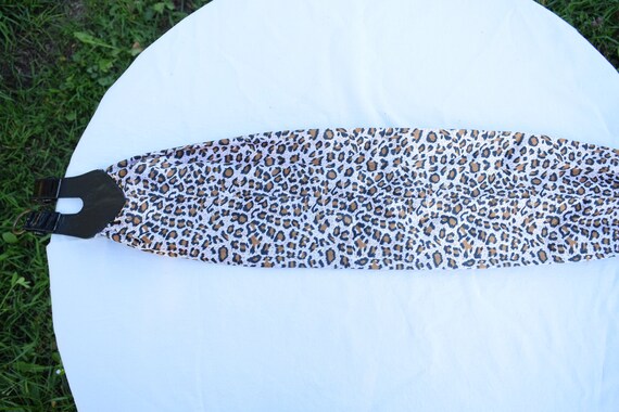 Vintage 80s Leopard Print Belt: Safari Style Doub… - image 4