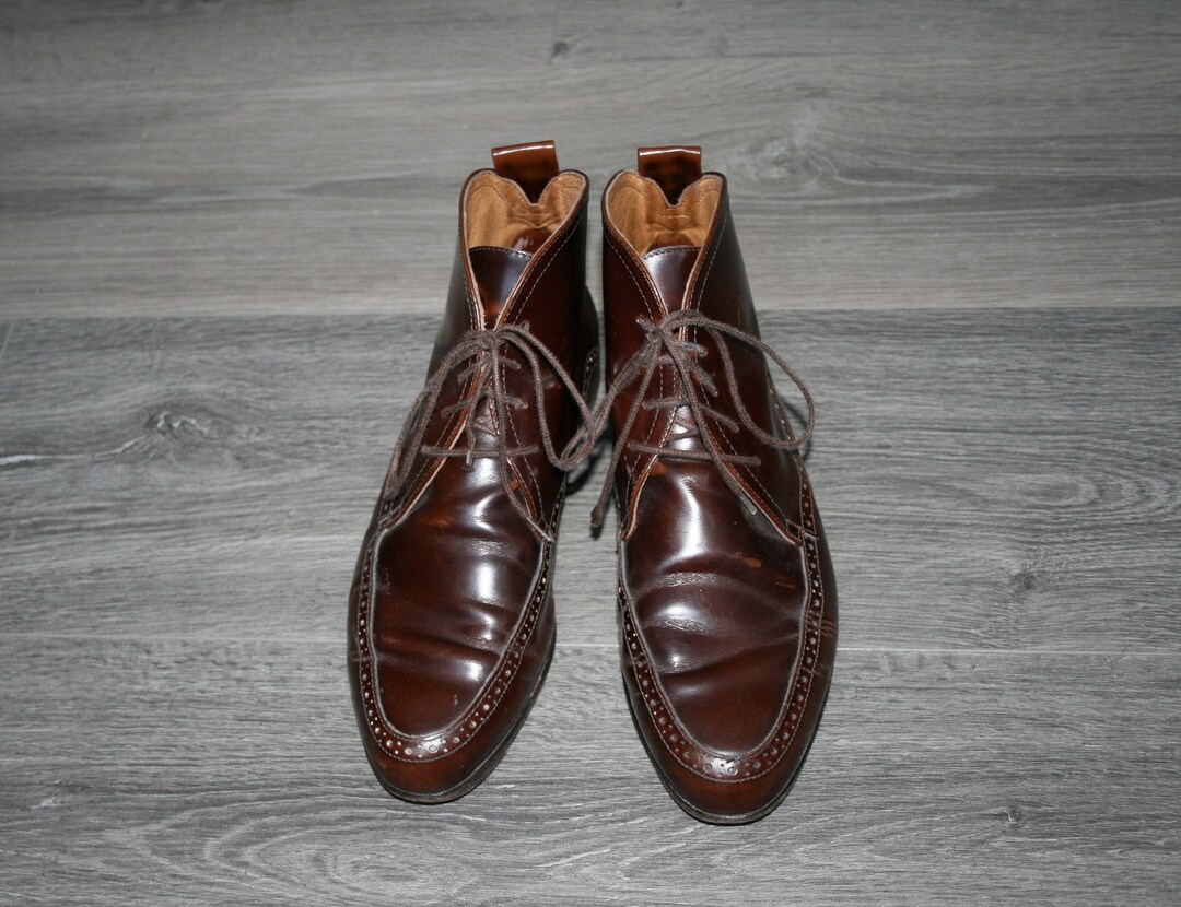 Vintage Dark Brown Leather Women Shoes Lace up Oxford Brogue Etsy