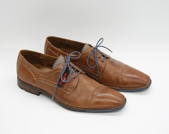 Lloyd Leather Lace Up Derby Shoes: Cognac Brown, Size 39EU