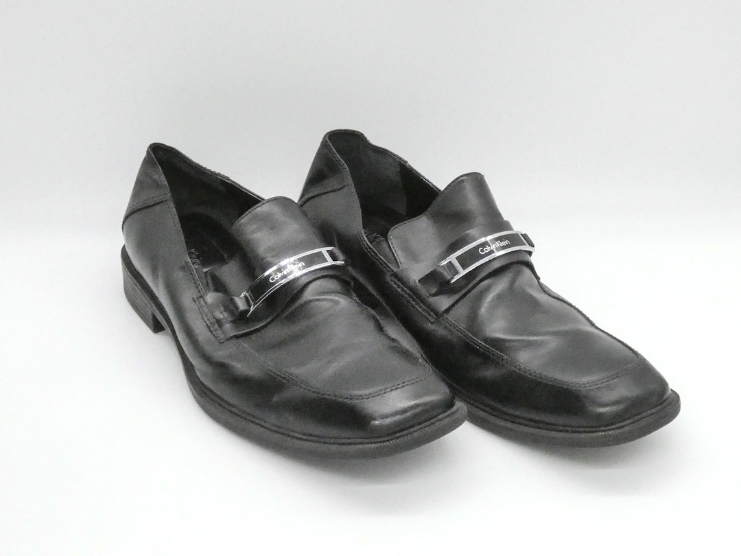 calvin klein black gloss dress shoes Vintage Leather Loafers - Square Toe US 11 Calvin Klein is known AM-AC-10179 Black long sleeve Wrap Color:DAFFODIL