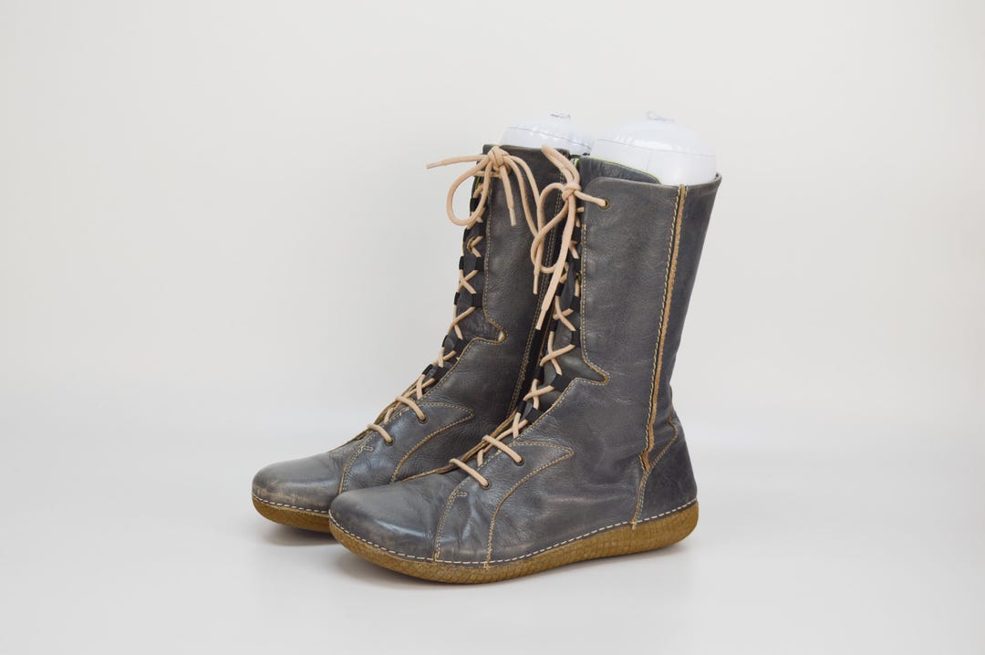 Women's Leather Boots Calavera (Gray)