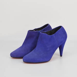 Vintage Suede Leather Ankle Boots in Cobalt Blue for Women | Size EU 37 | Vagabond